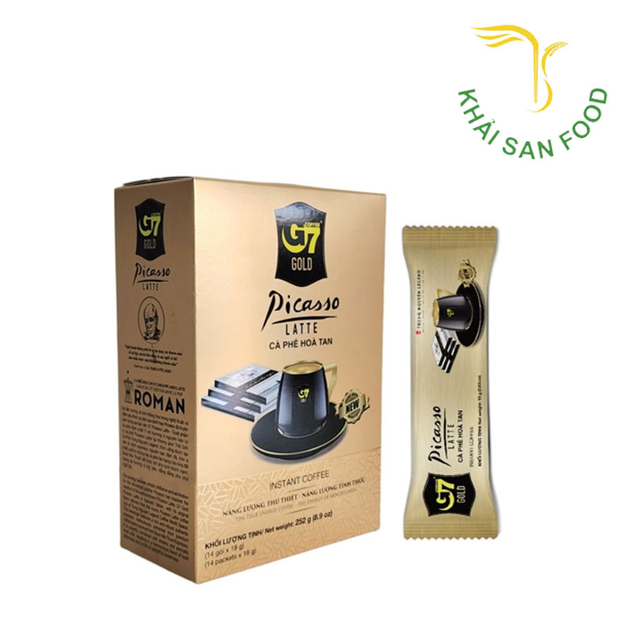 Cà Phê G7 Gold Picasso Latte - Hộp 12 Gói