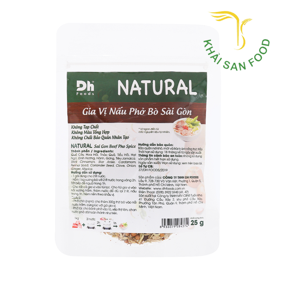 Natural Gia Vị Nấu Phở Bò Sài Gòn 25g