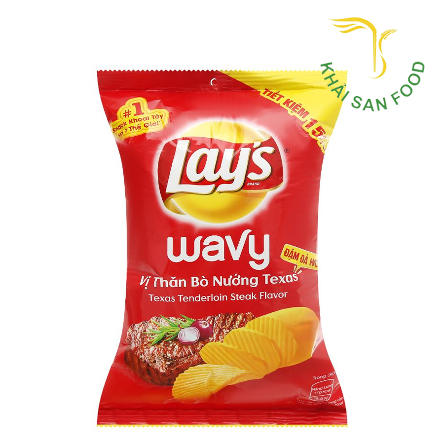 Lay's Wavy Vị Thăn Bò Nướng Texas 54g