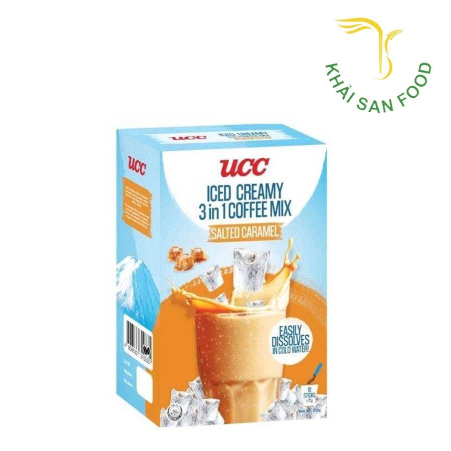 Cà Phê Hòa Tan Pha Lạnh 3 in 1 UCC Caramel Muối 250G