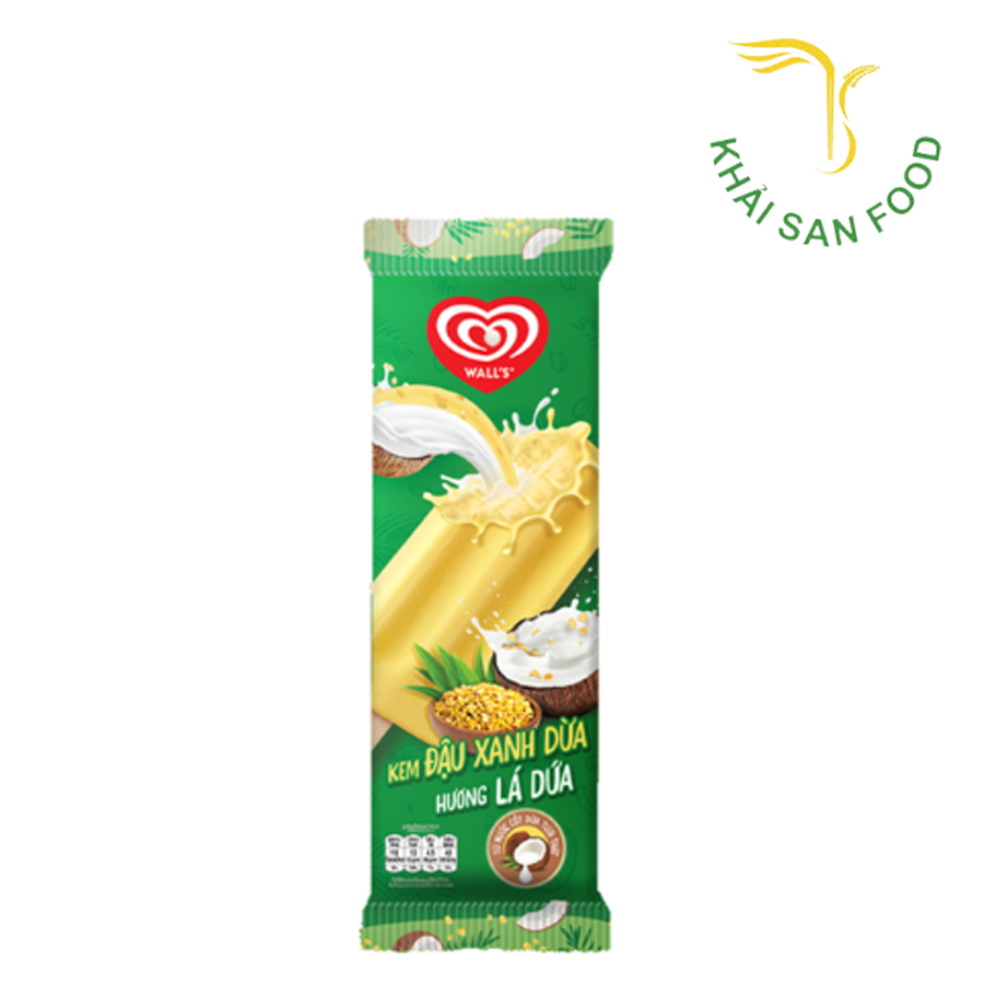 Wall's Kem Đậu Xanh Dừa Lá Dứa 60Ml
