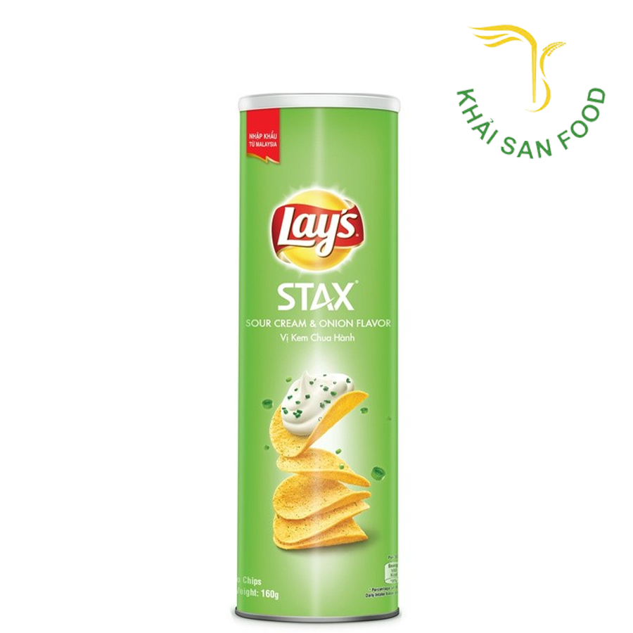 Snack Lay's Stax Vị kem Chua Hành 150G