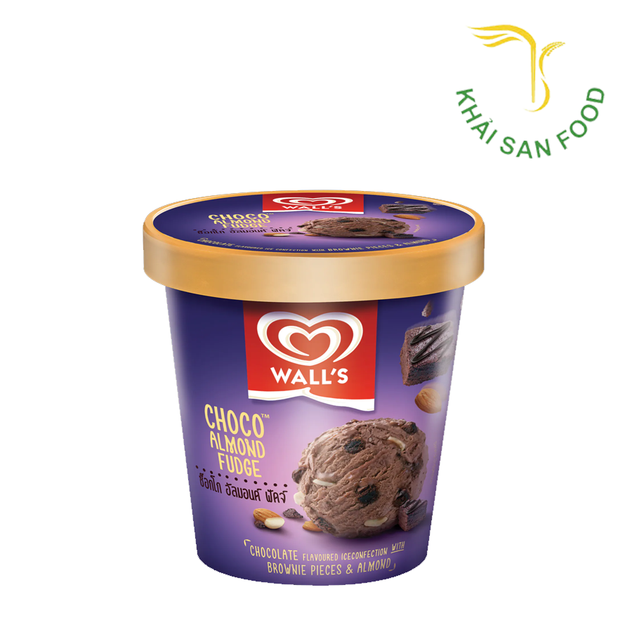 WALL'S Kem Hộp Sôcôla Hạnh Nhân 450G