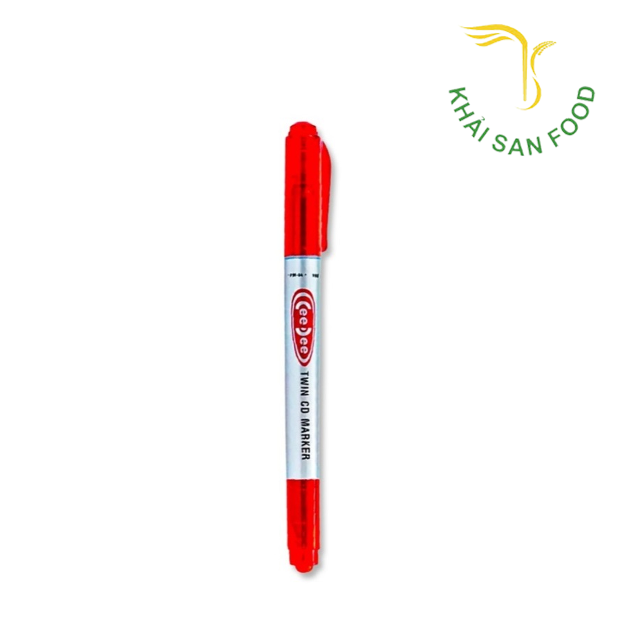Bút Lông Dầu 2 Đầu Màu Đỏ PM-04