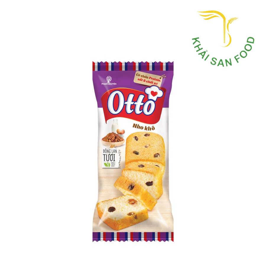 Bánh Bông Lan Tươi Otto Nho Khô 38G