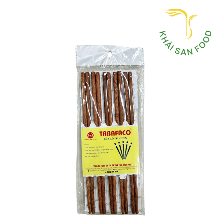 Bộ 10 Đôi Đũa Gỗ Dừa Tròn TBP