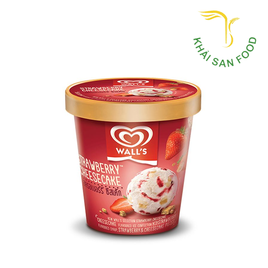 WALL'S Kem Hộp Phô Mai Dâu 450G