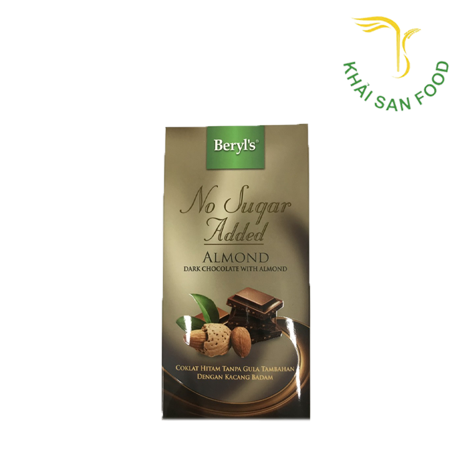 Sô Cô La Beryls 85G Đắng Hạnh Nhân Không Đường