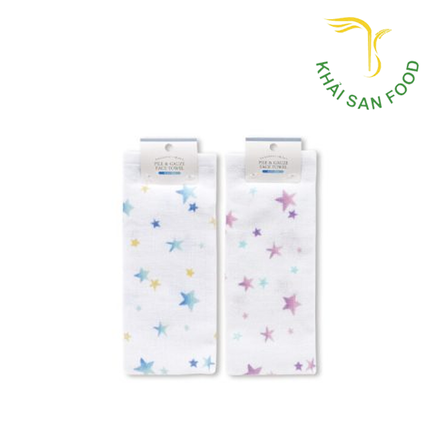 Khăn Mặt Cotton 2 Lớp Mẫu Ngôi Sao