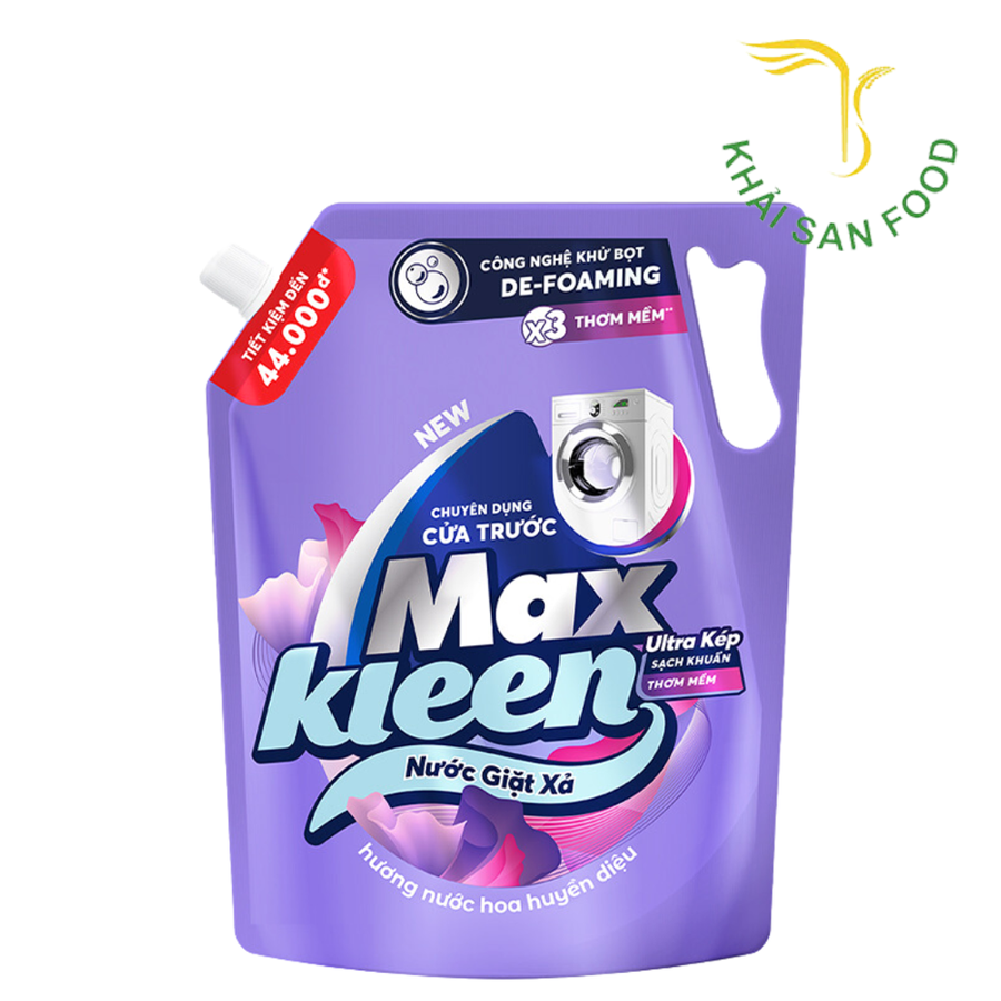 Maxkleen Nước Giặt Xả Chuyên Dụng Cửa Trước Huyền Diệu Túi 3.6Kg