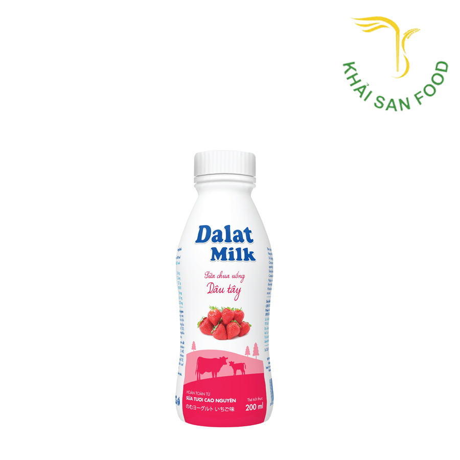 Sữa Chua Uống Dâu Tây 200Ml Đà Lạt Milk