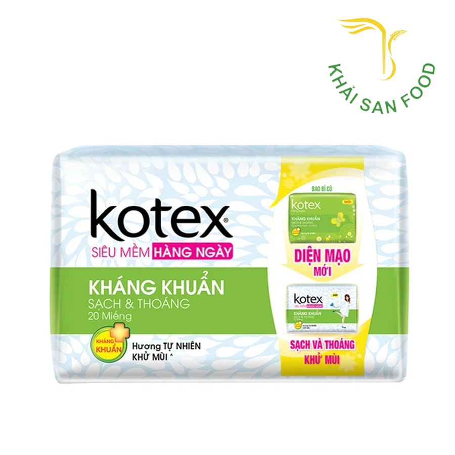 Kotex Hàng Ngày Tự Nhiên Kháng Khuẩn 20M