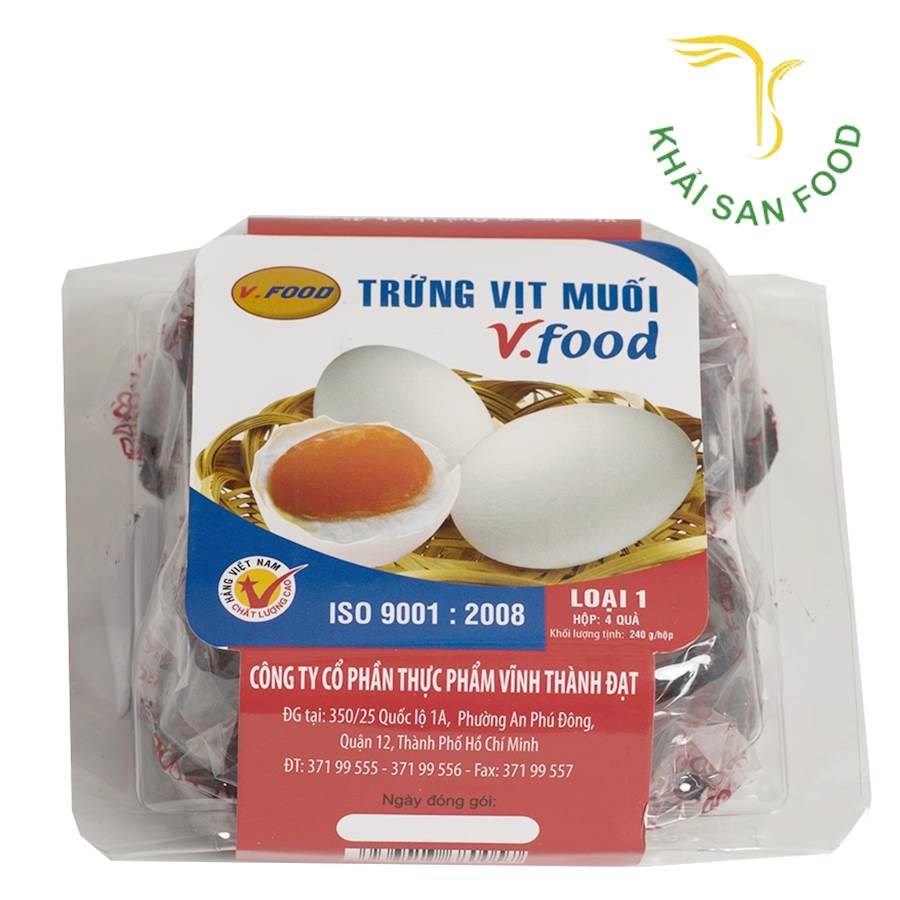 VTD Trứng Vịt Muối (Hộp 4 Quả)