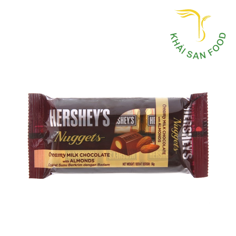 Socola Hershey's Nuggets Sữa Hạnh Nhân 56G