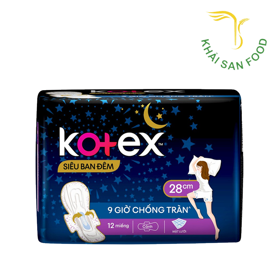Kotex Ban Đêm Dày Cánh 12*24 28cm