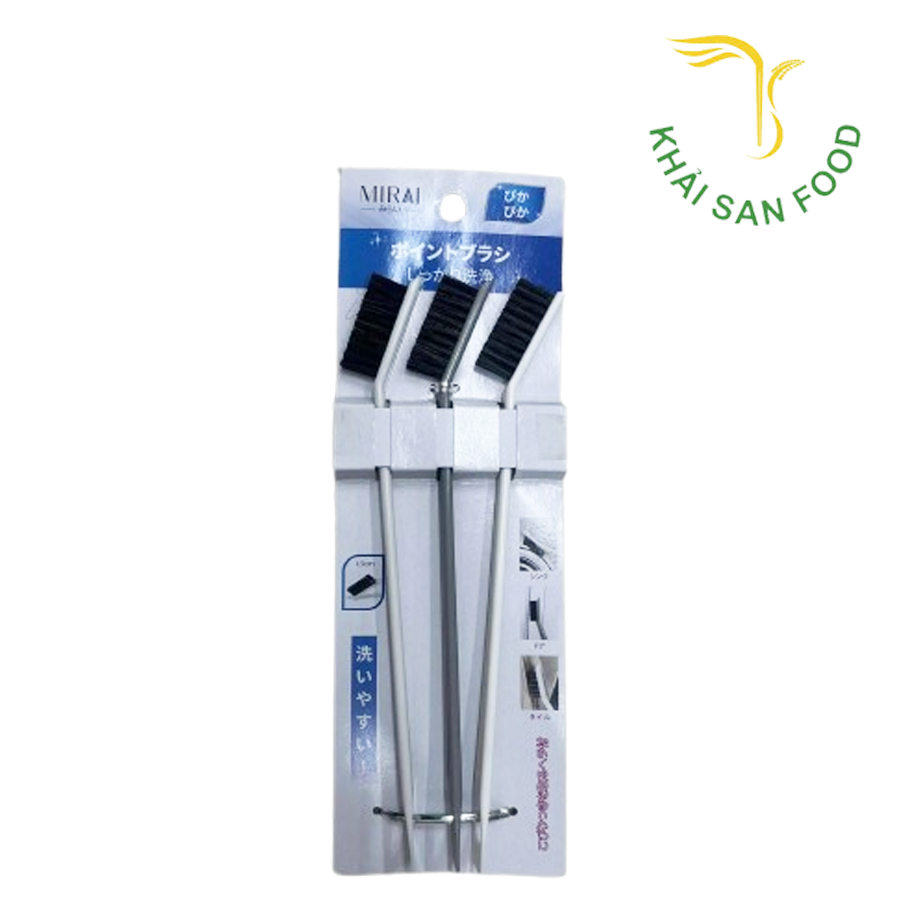 Set 3 Chổi Cọ Làm Sạch khe Rãnh MIRAI
