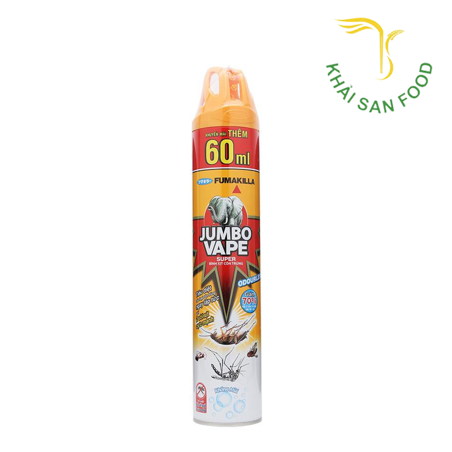 Jumbo Vape Xịt Côn Trùng 600Ml (Không Mùi)