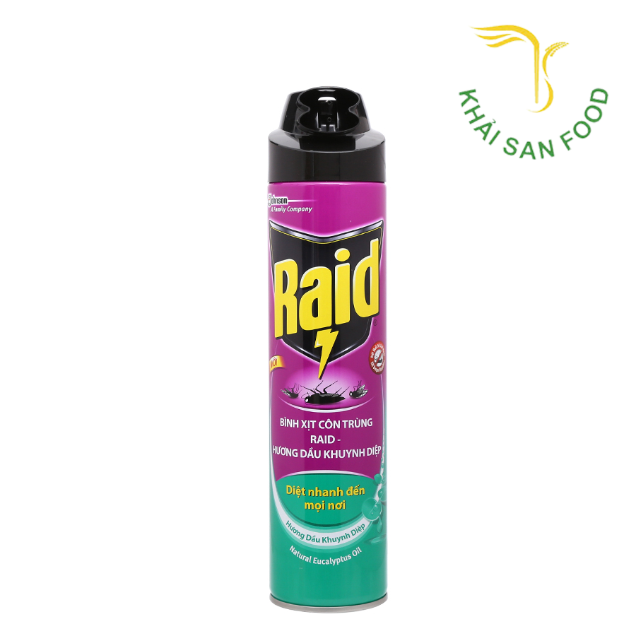 Raid-Bình Xịt Côn Trùng Hương Khuynh Diệp 600Ml