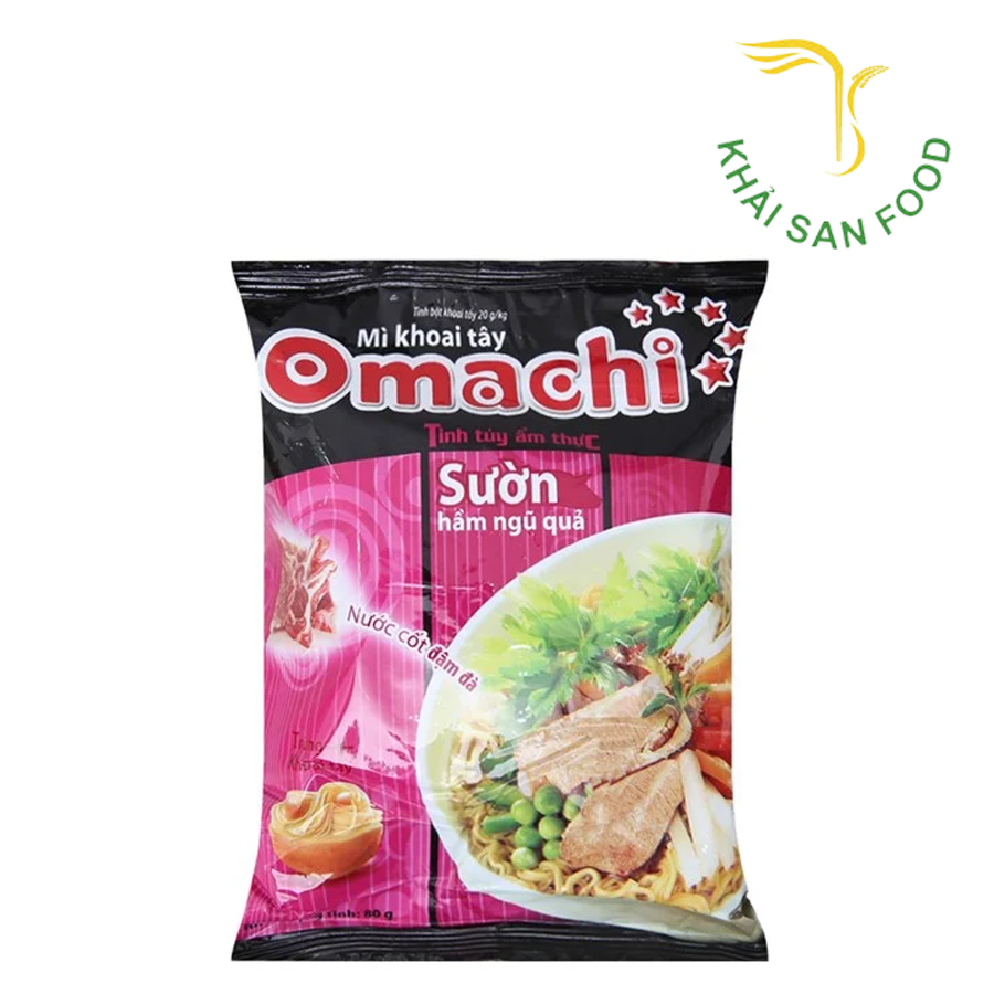 Mì DD Omachi Sườn Hầm Ngũ Quả 80g/Gói
