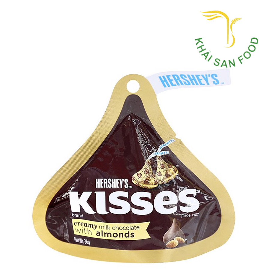 Socola Hershey’s Kisses Kem Sữa Hạnh Nhân 36G