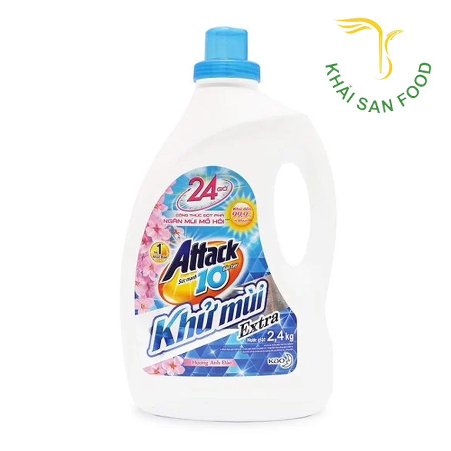 Attack Nước Giặt Khử Mùi 2.4kg Hương Anh Đào