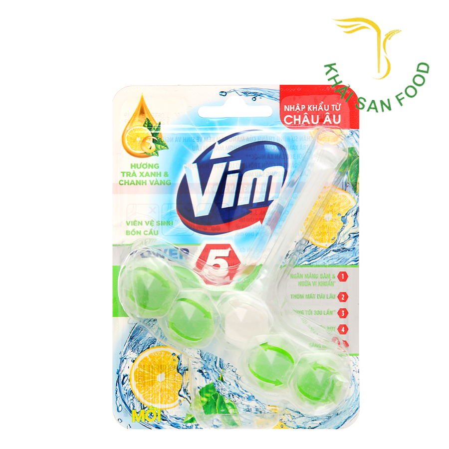 Vim Viên Treo Bồn Cầu Hương Trà Xanh & Chanh 55G