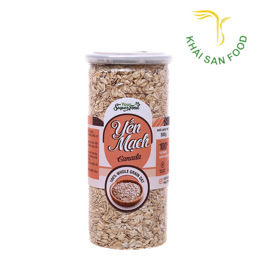Yến Mạch Ép Dẹp Canada Hộp 500g