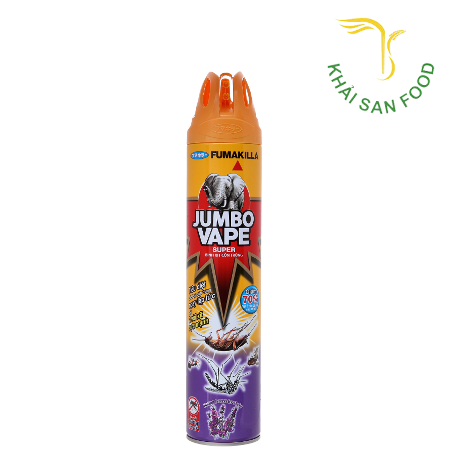 JumBo Vape Xịt Côn Trùng 600Ml (Hương Lavender)