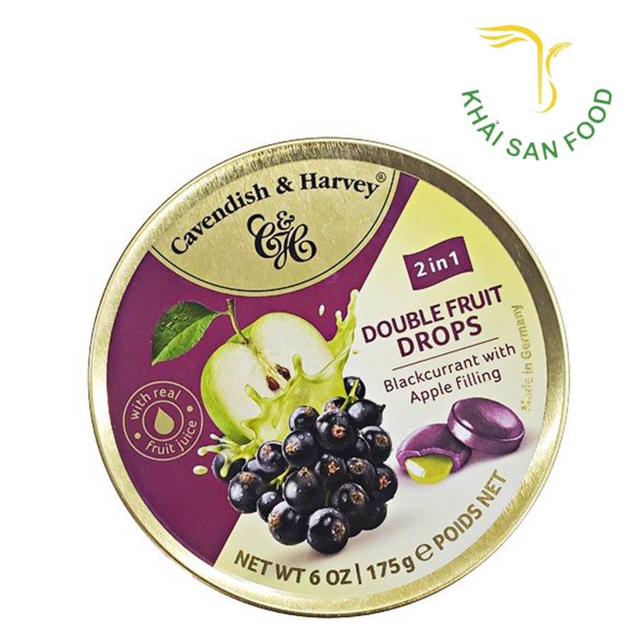 Kẹo C&H 175g DUO Blackcurrant fill Apple