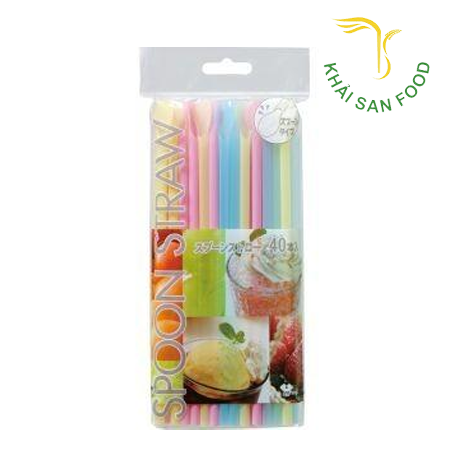 Set 40 Ống Hút 21Cm Có Đầu Khuấy