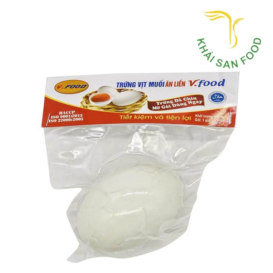 VTD Trứng Vịt Muối Ăn Liền (Gói 1 Quả)