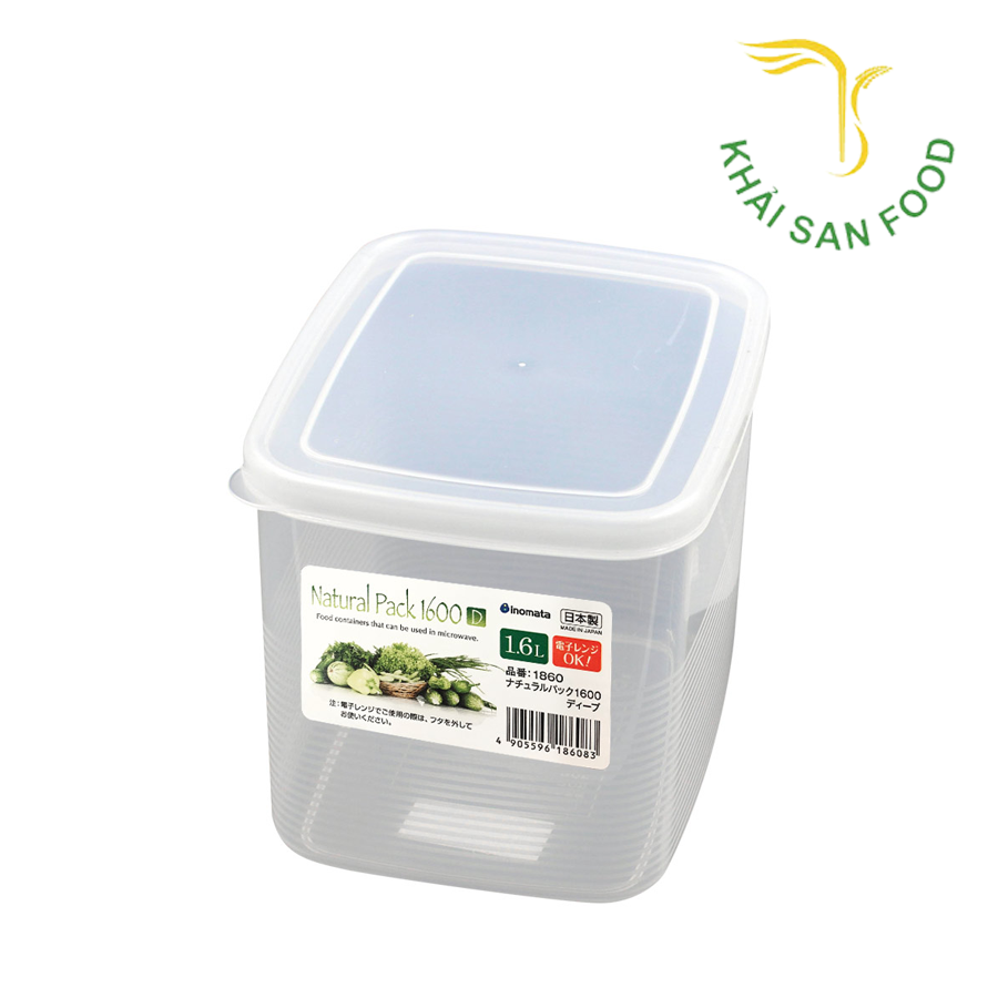 Hộp thực phẩm vuông 1600ml Inomata