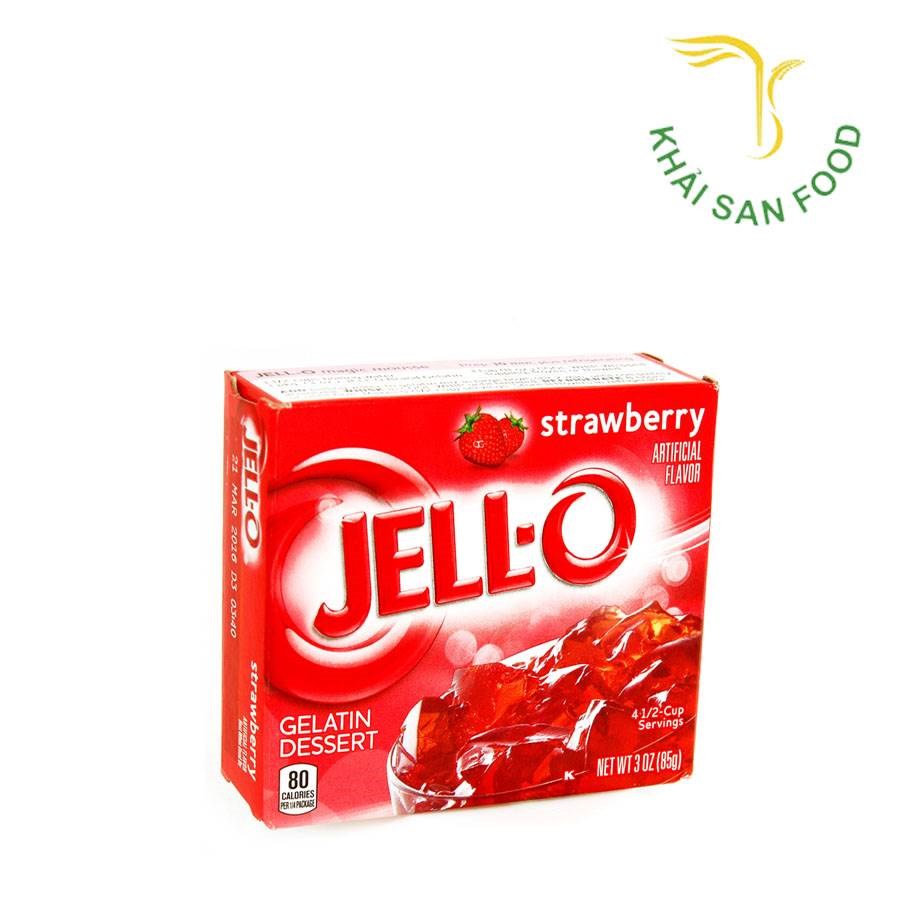 Bột Rau Câu Jell-O Strawberry 85g
