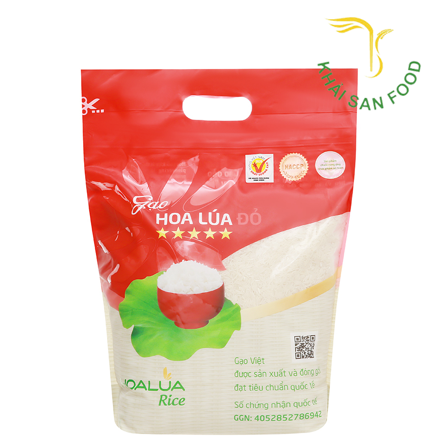 Gạo Sạch Hoa Lúa Đỏ 5Kg