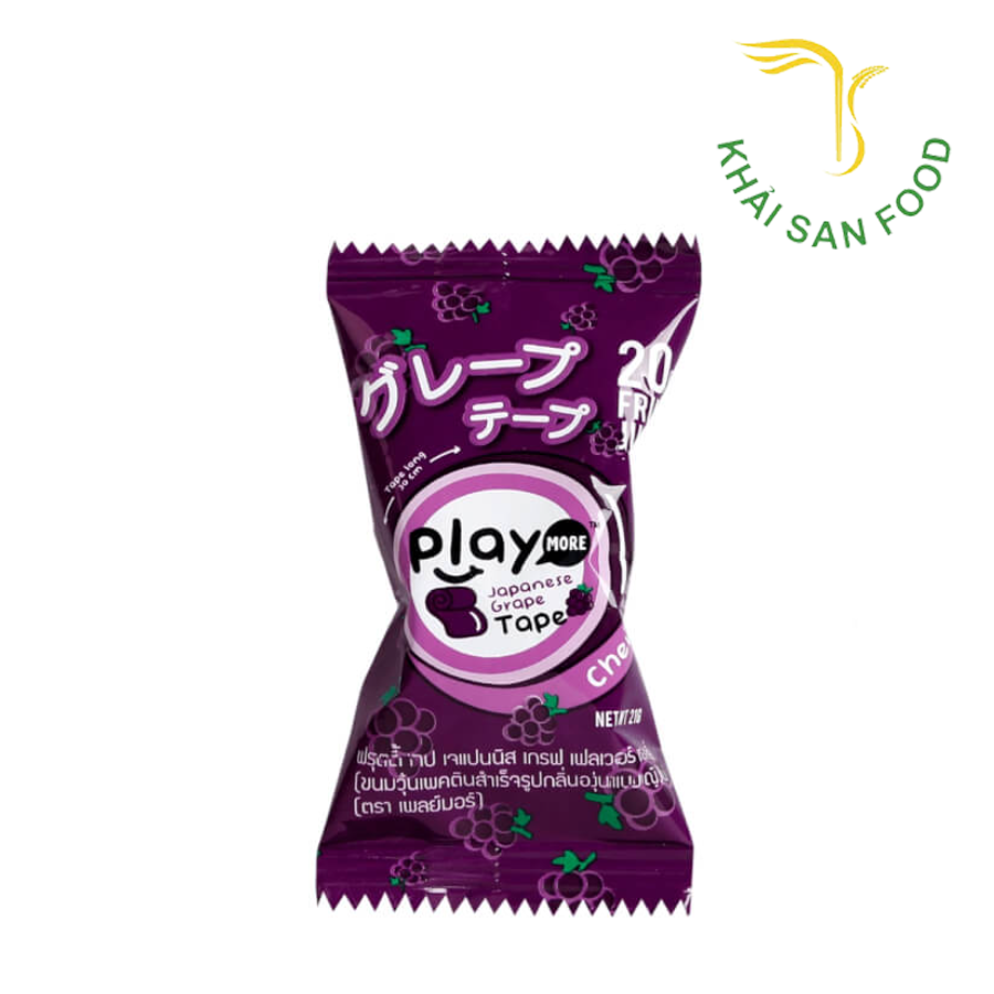 Kẹo Dẻo Cuộn Playmore Vị Nho 21g