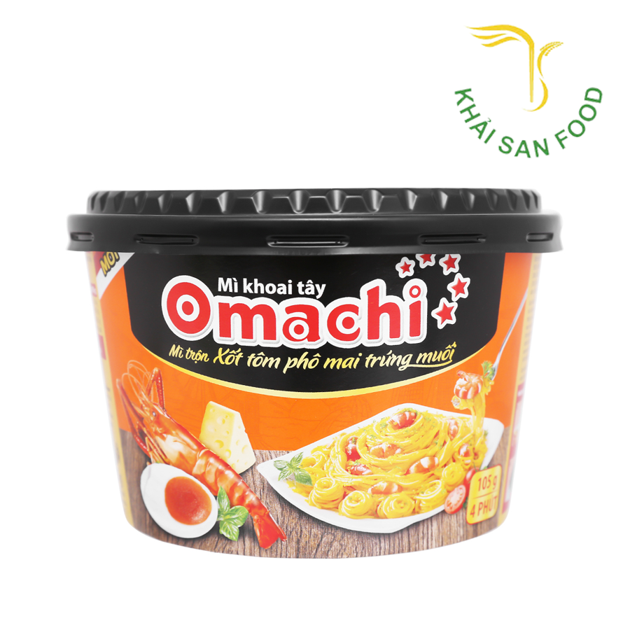 MS Mì Omachi Trộn Xốt Tôm Phô Mai Trứng Muối 105g
