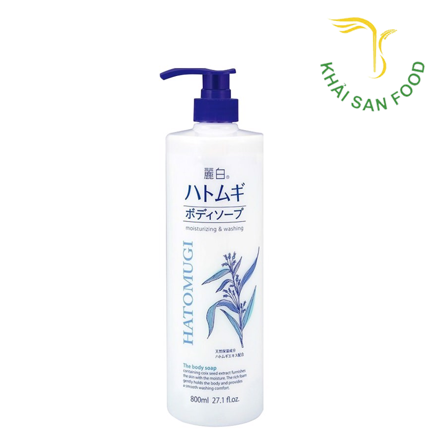 Sữa Tắm Sáng Da Ý Dĩ Hatomugi 800ml