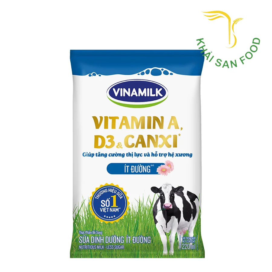 Sữa DD Ít Đường Vinamilk 220Ml