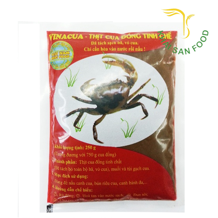 Vinacua - Thịt Cua Đồng Tinh Chế Túi 250g
