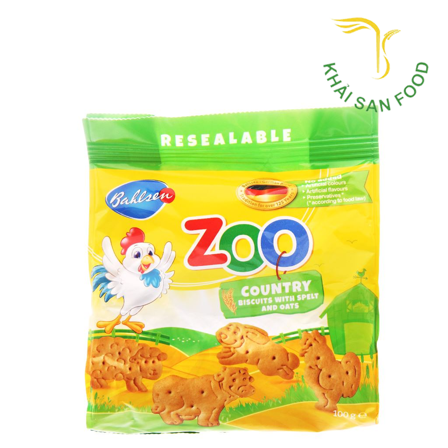 Bánh Qui Lúa Mì Và Yến Mạch Hình Thú Bahlsen Zoo 100G
