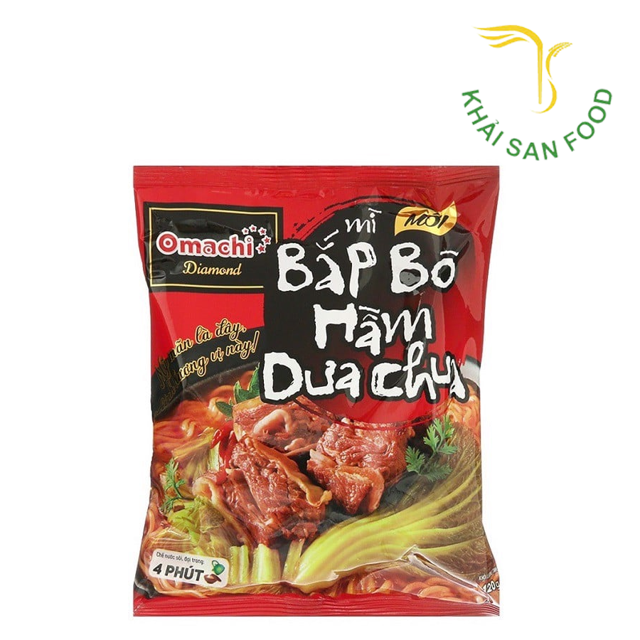 MS Mì Omachi Bắp Bò Hầm Dưa Chua 120Gr