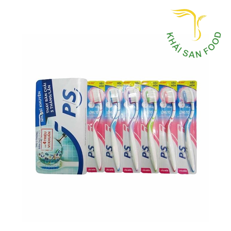 P/S bàn chải lông tơ mềm mại 6/12 vỉ