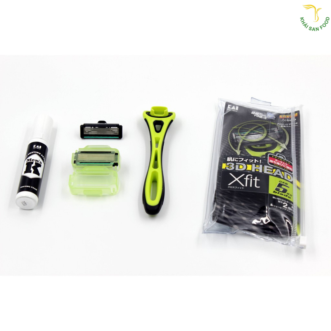 Set Dao Cạo Râu 5 Lưỡi Kép Kai