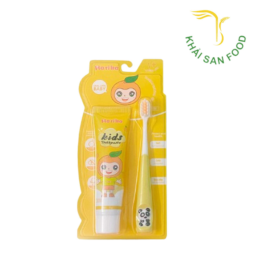 Kem Đánh Răng Trẻ Em Harika 75g + Bàn Chải Panda Vị Cam