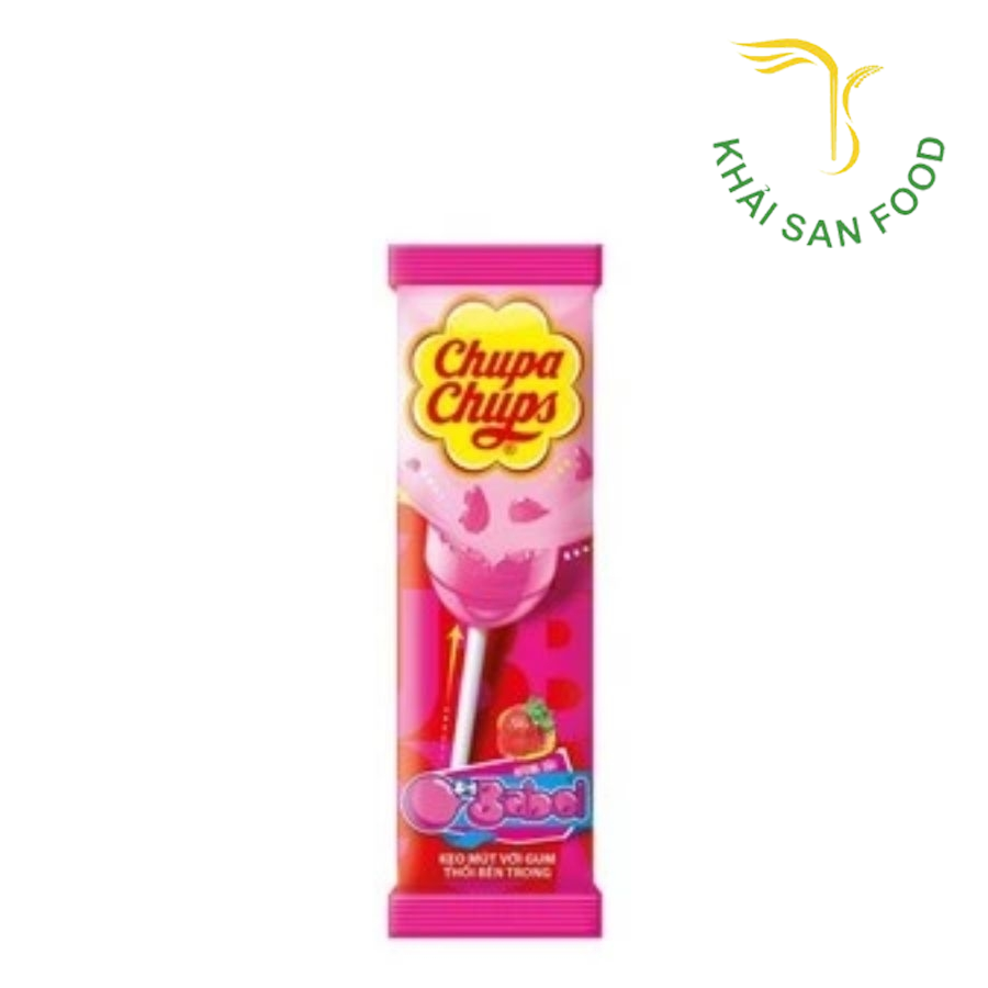 Chupa Chups Kẹo Mút Gum Thổi 12Gr( Hương Dâu )