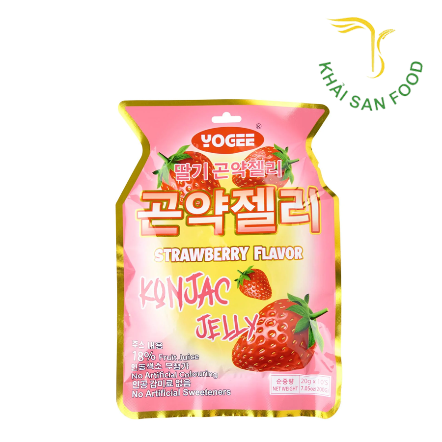 Thạch Koniac Hương Dâu Yogee 200g