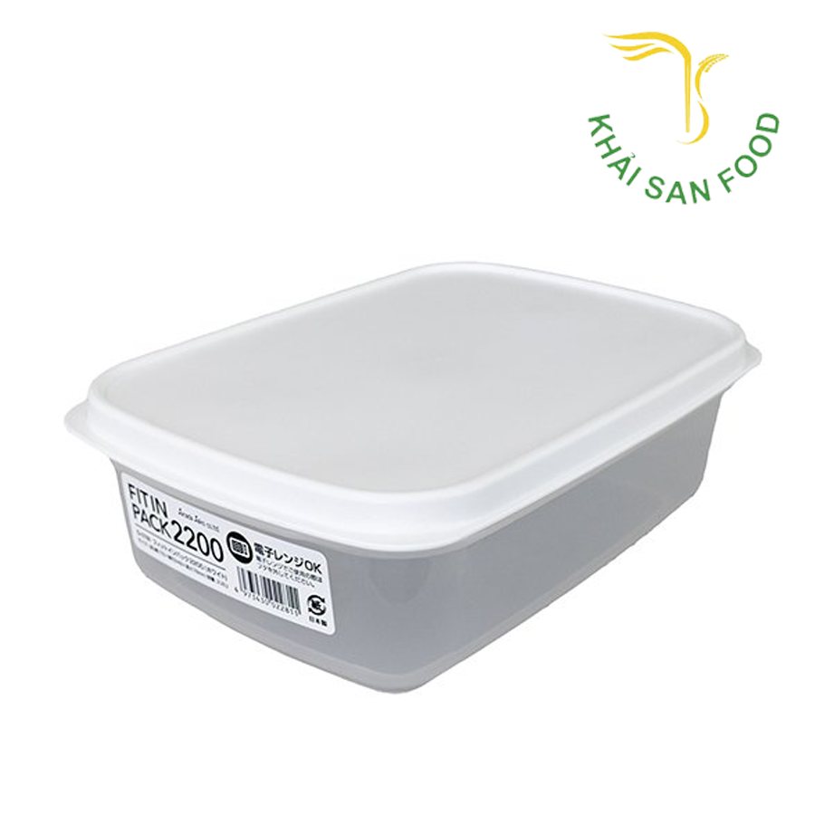 Hộp Nhựa Nắp Dẻo 2200ml Màu Trắng