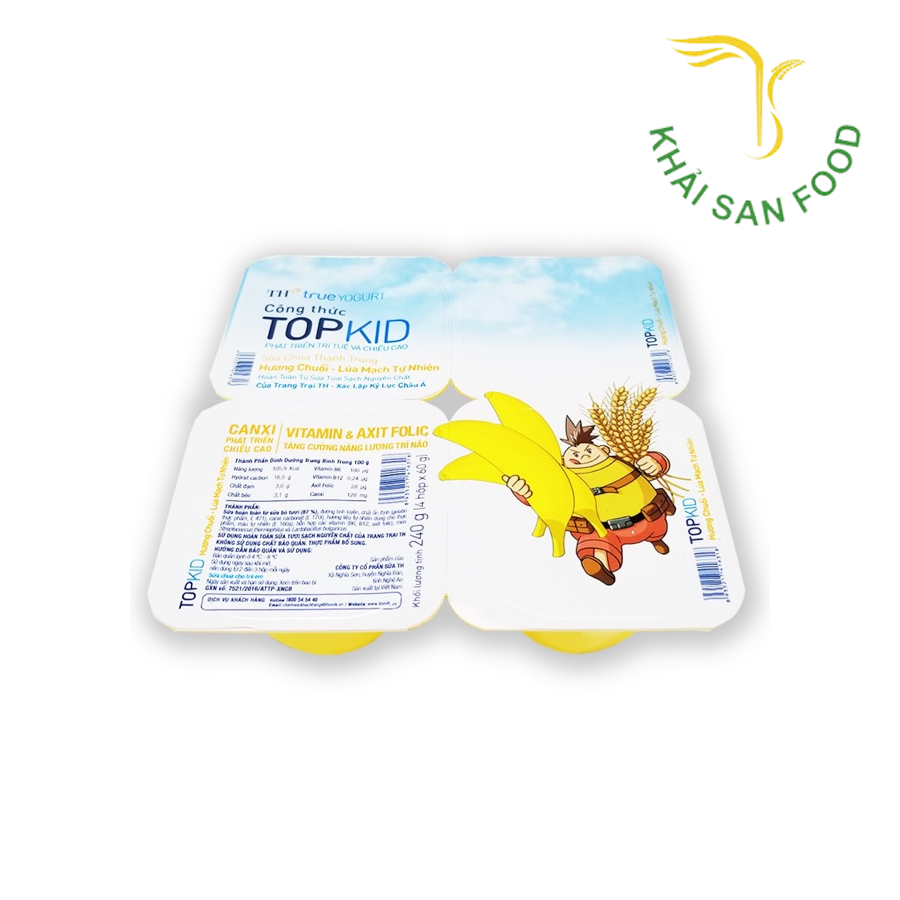 SCA Topkid Chuối Lúa Mạch TH True 60G