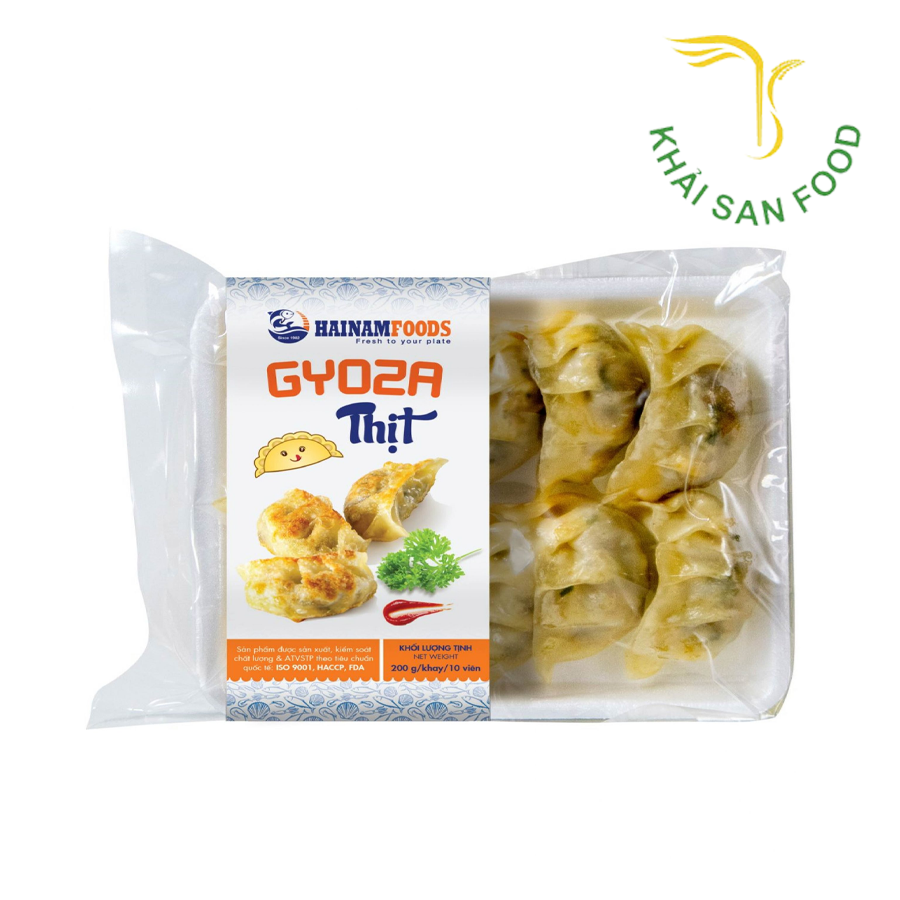 Hải Nam Gyoza Sủi Cảo Nhật ( Nhân Thịt )Khay 200g
