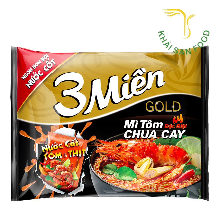 Mì 3 Miền Gold (Tôm Chua Cay Đặc Biệt)
